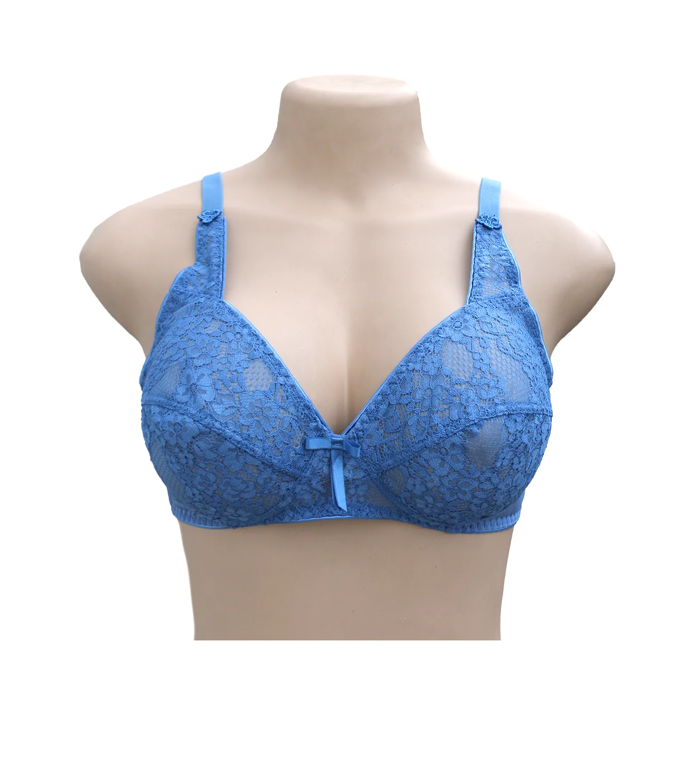 be belle bra marvel rosette denim blue 34b