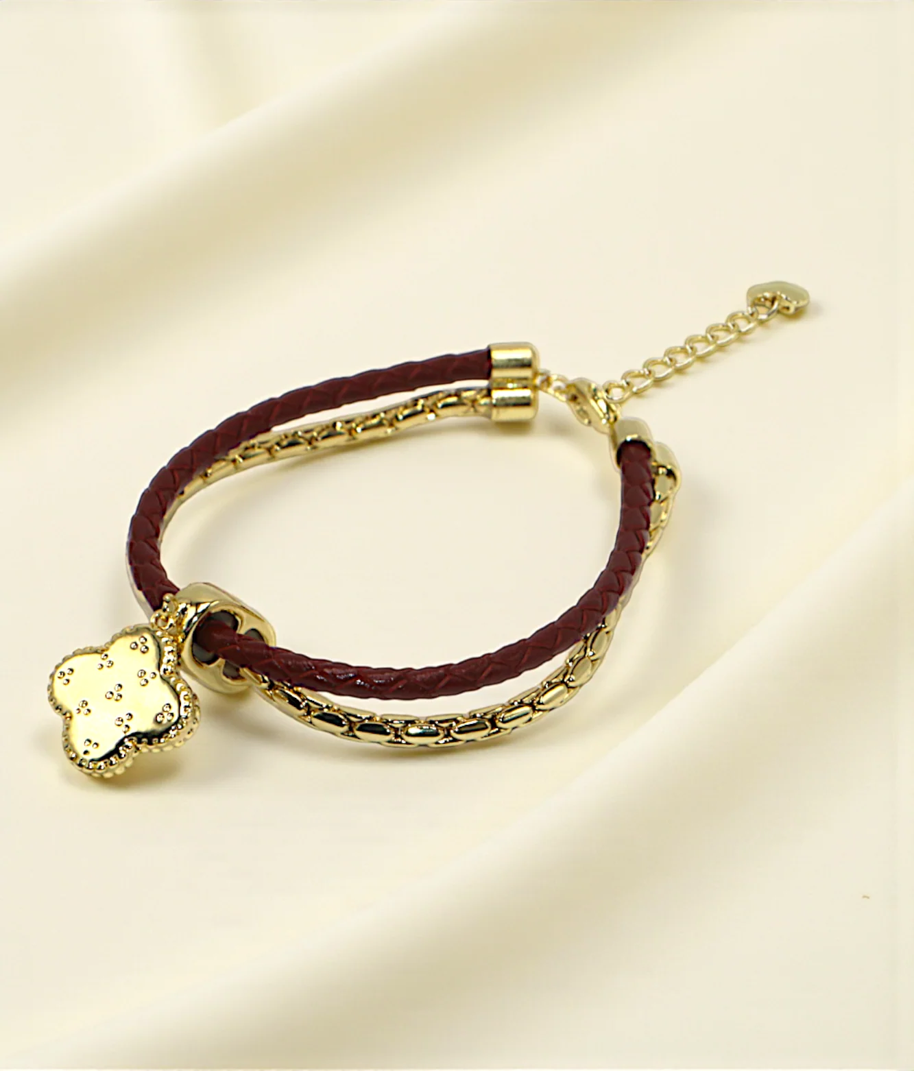 bracelet adjustable leather rope with stone china