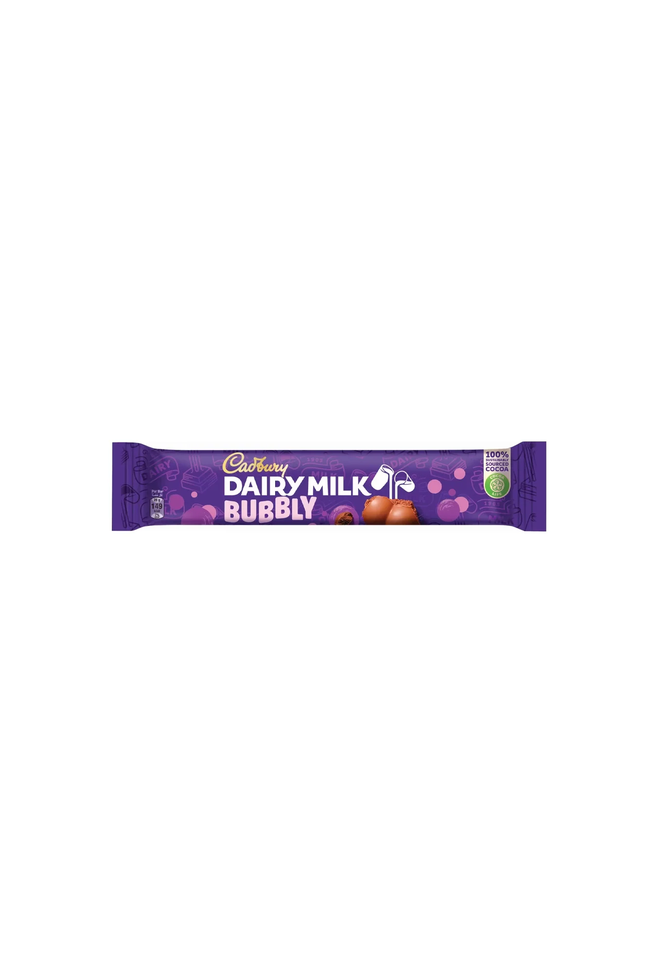 cadbury chocolate dairy milk bubbly 28g