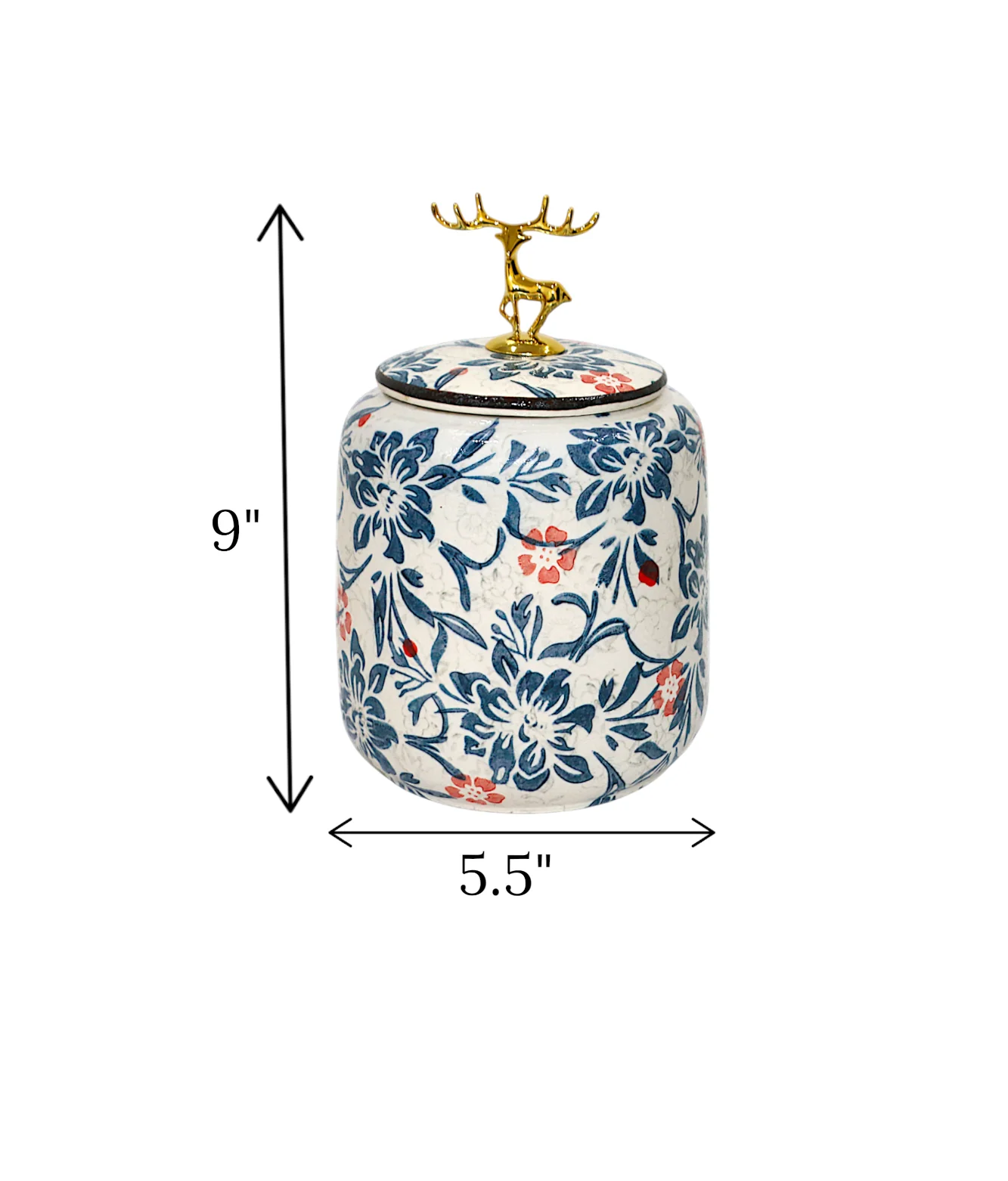 ceramic candy jar multi china 9x5.5 - Image 2