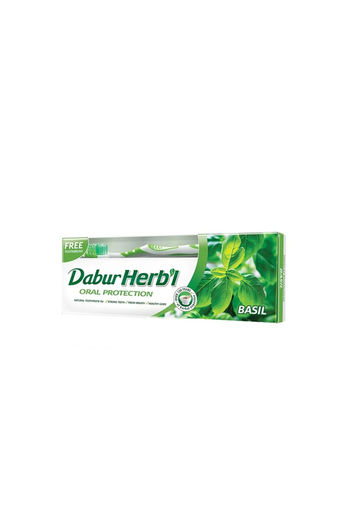 dabur herb toothpaste & brush basil 150g