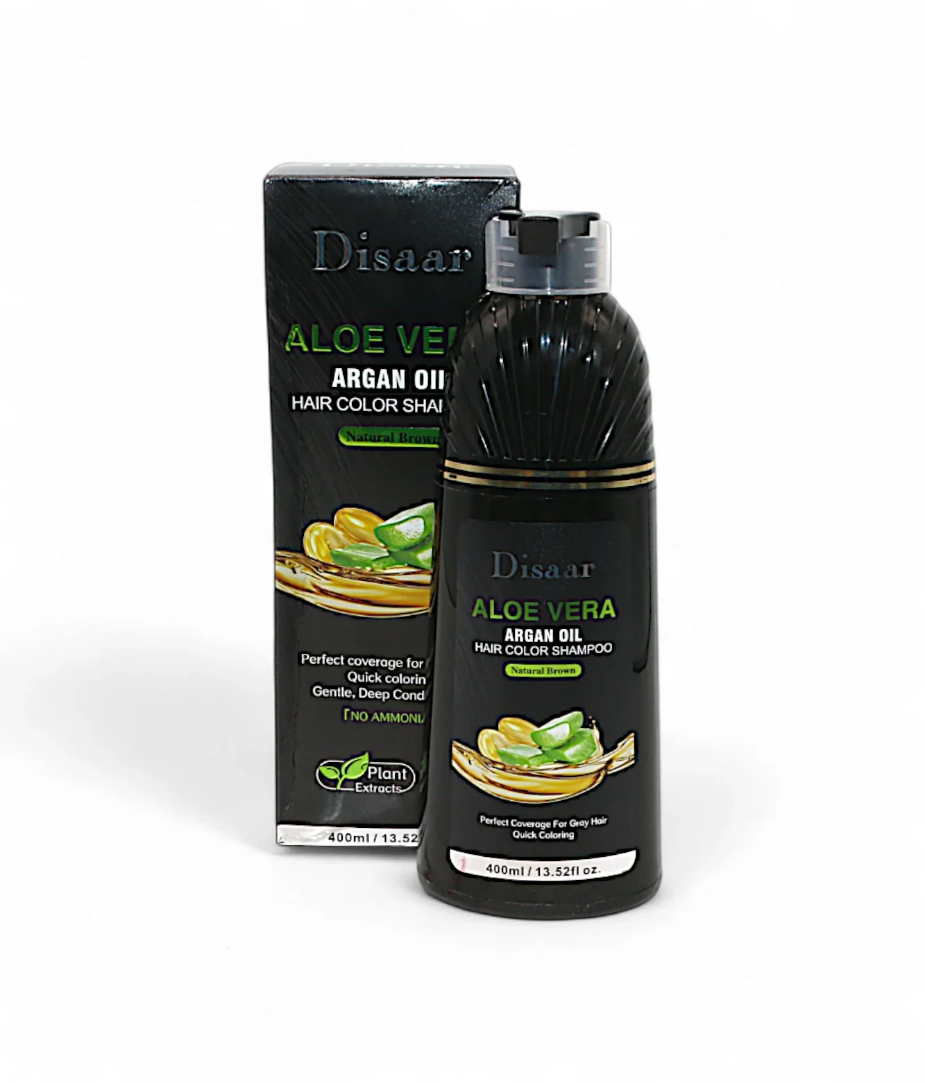 disaar hair color shampoo aloe vera natural black 400ml china ds5892