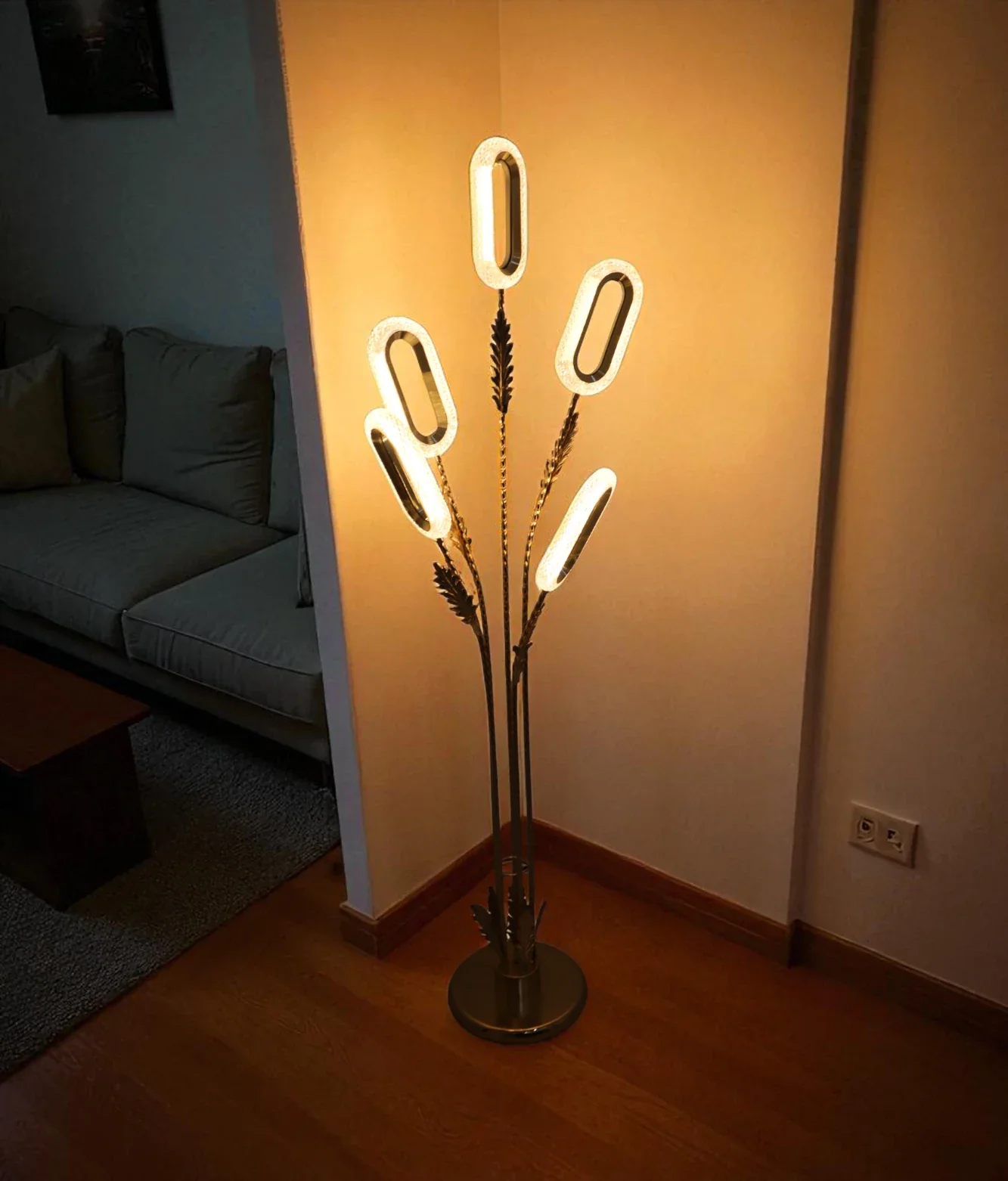 floor lamp metal 5 oval globe china