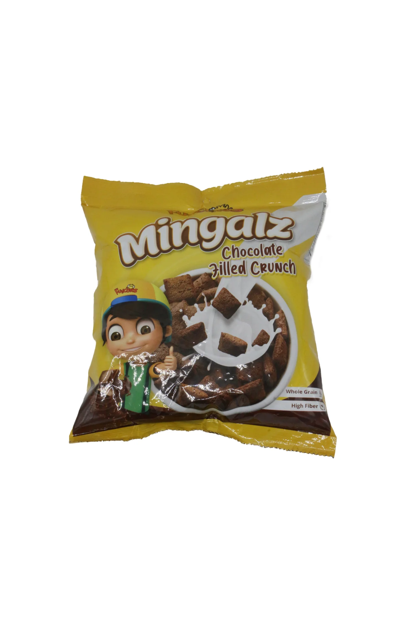 funchies mingalz chocolate filled crunch 125g