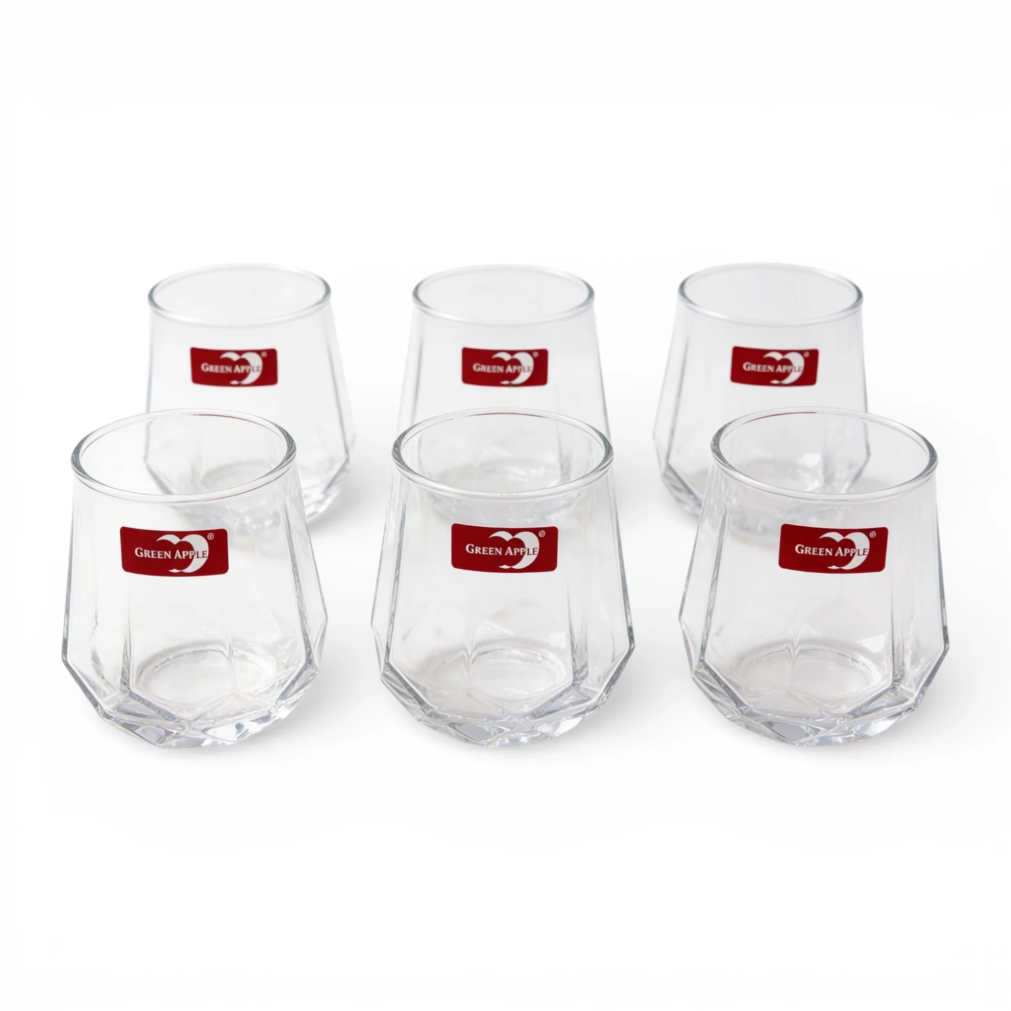 green apple glass tumbler 6pc pak js5163-2c