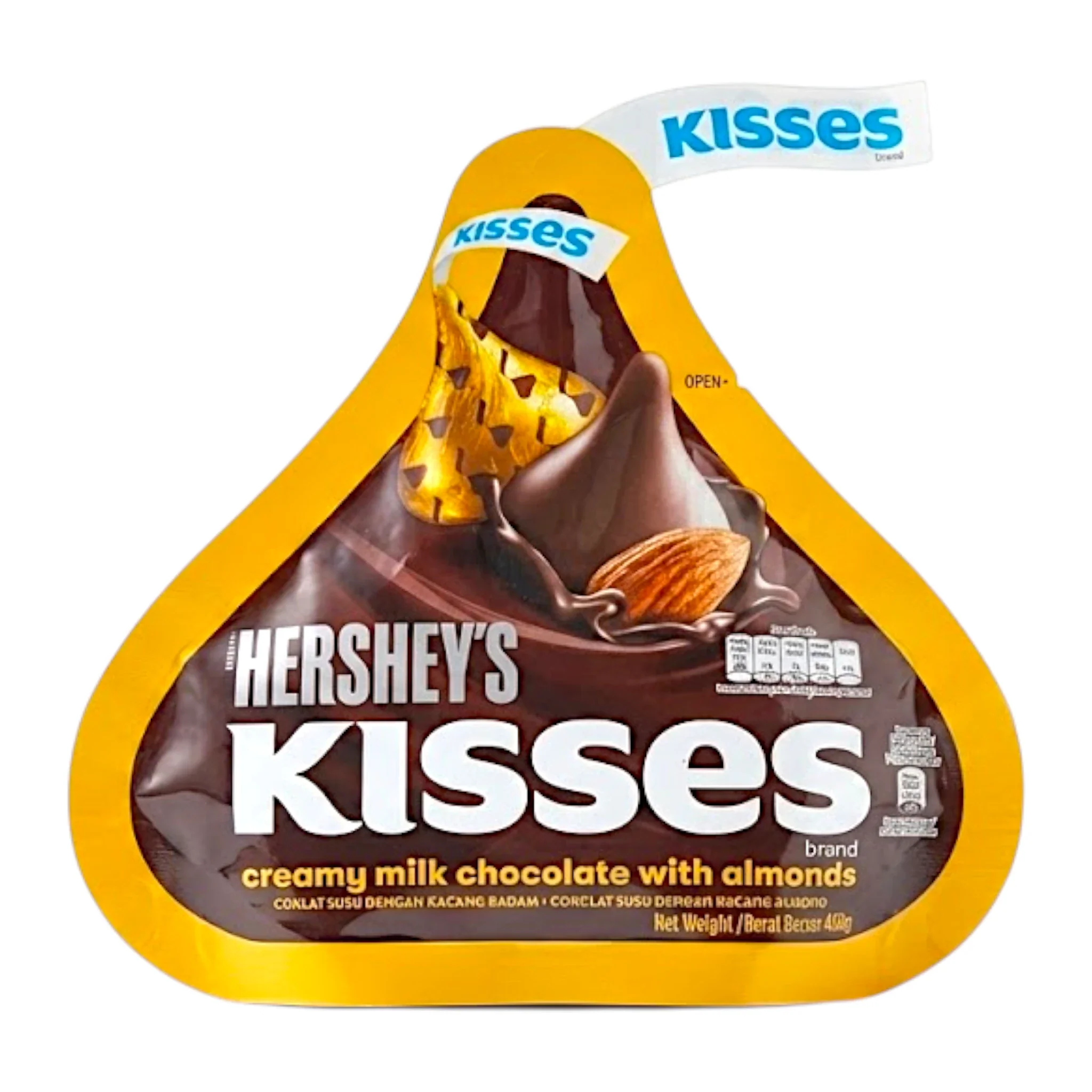 hersheys kisses chocolate creamy milk with almonds 146g malaysia