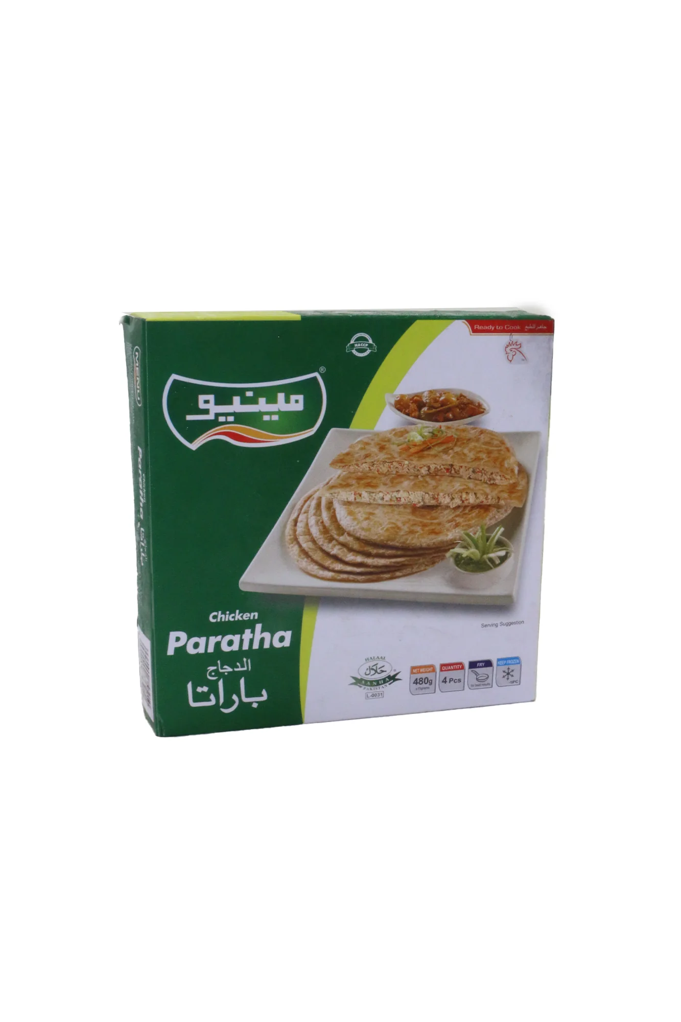 menu chicken paratha 480g 4pc