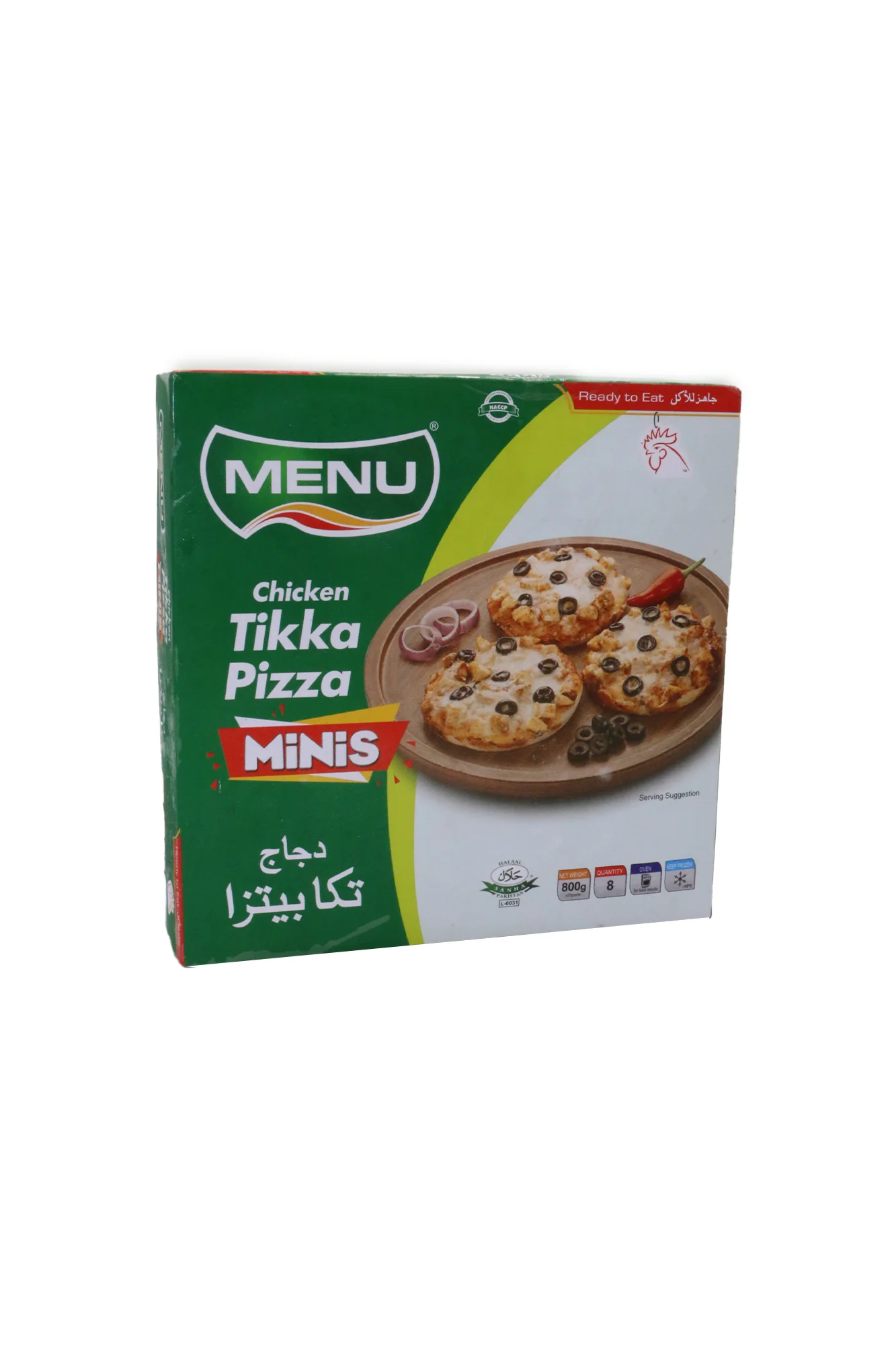 menu tikka pizza minis 800g