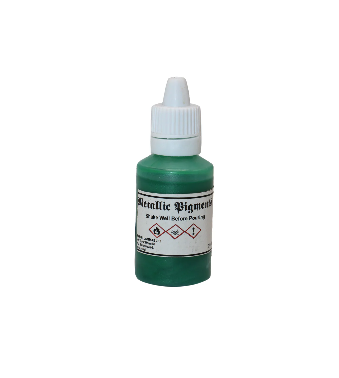 metallic pigment green 25ml shake well before pouring
