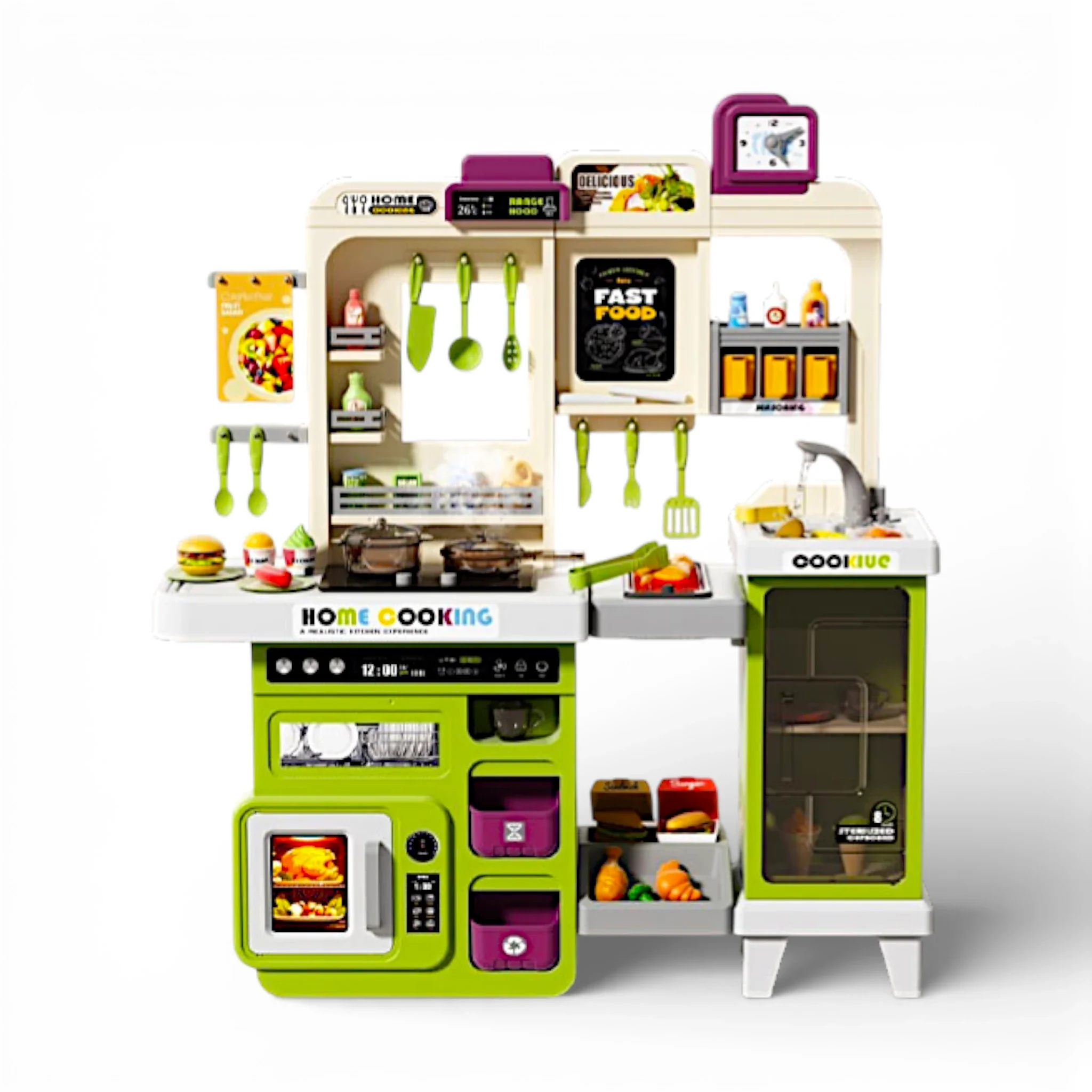 musical spraying kitchen set 68pc with running water 20x56x82cm china