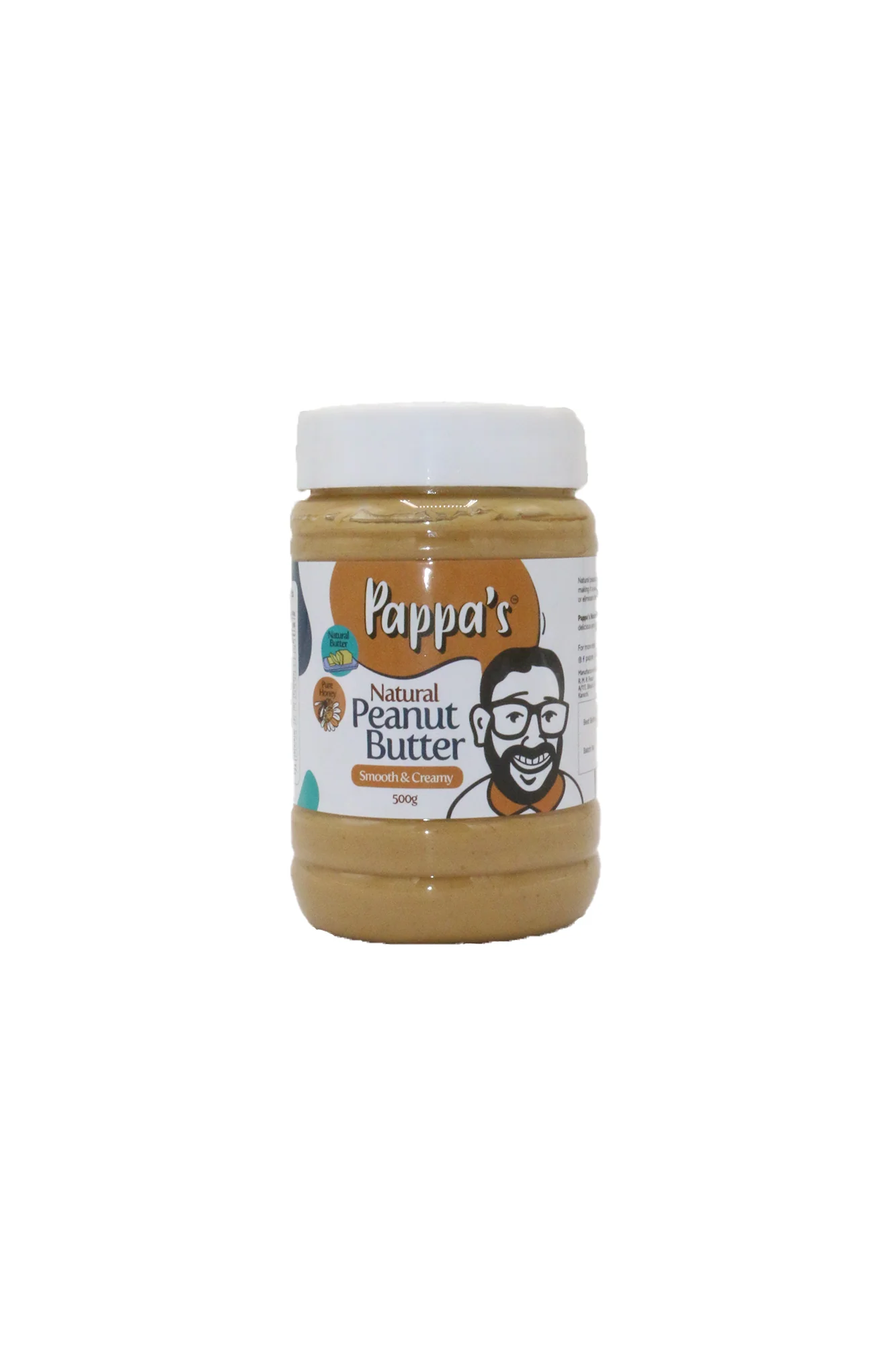 pappas natural peanut butter chunky & crunchy 500g