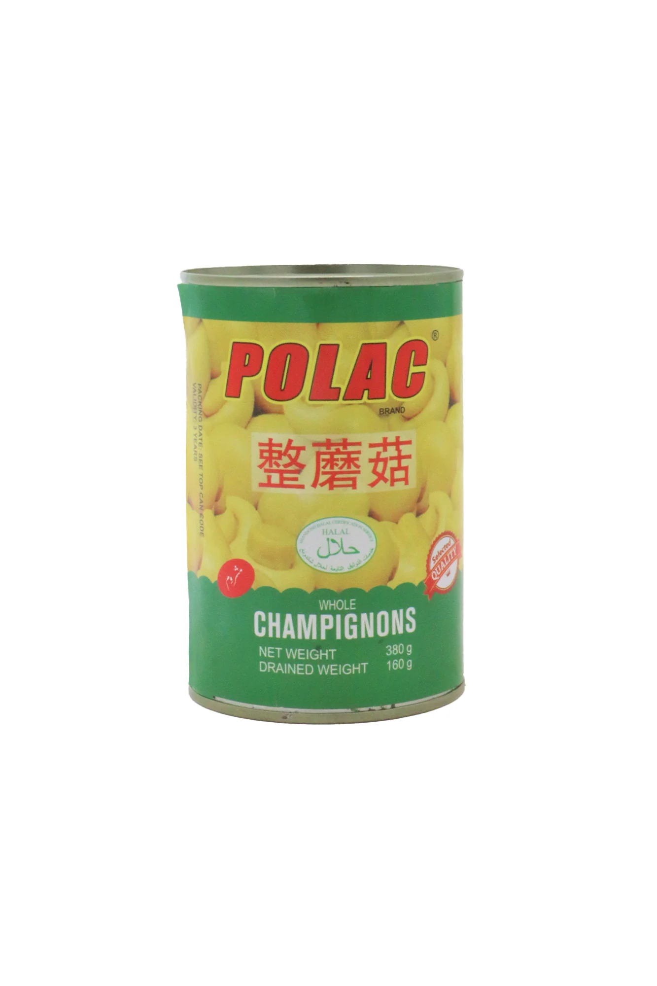 polac whole mushrooms champignons 380g