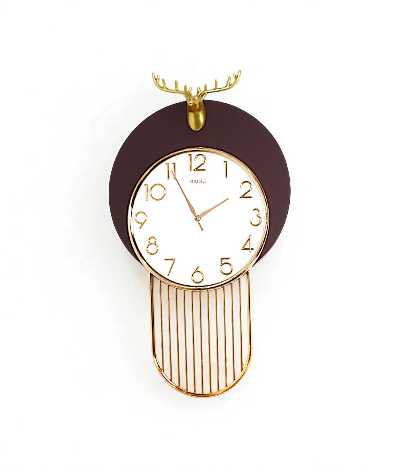 wall clock meroon with deer china