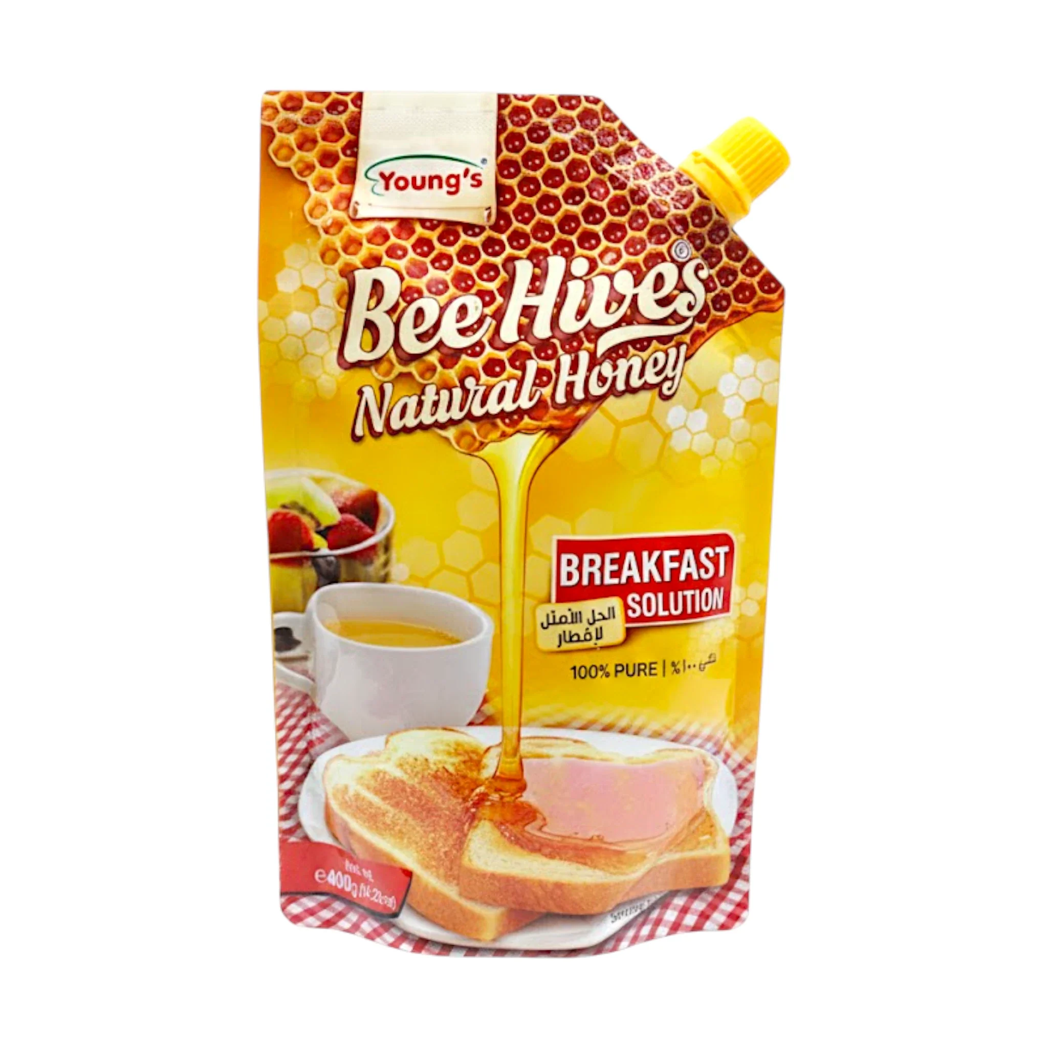youngs bee hives natural honey 400g pouch