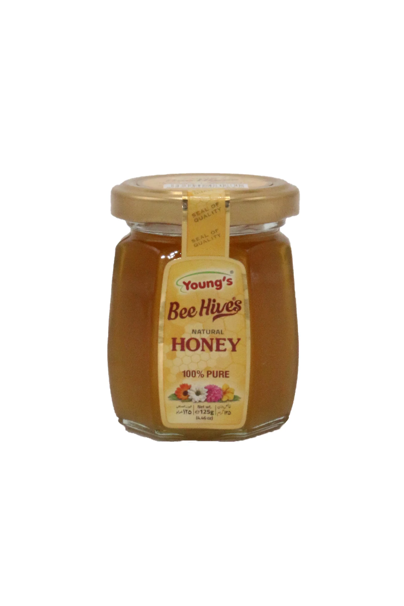 youngs bee hives natural honey 125g bottle